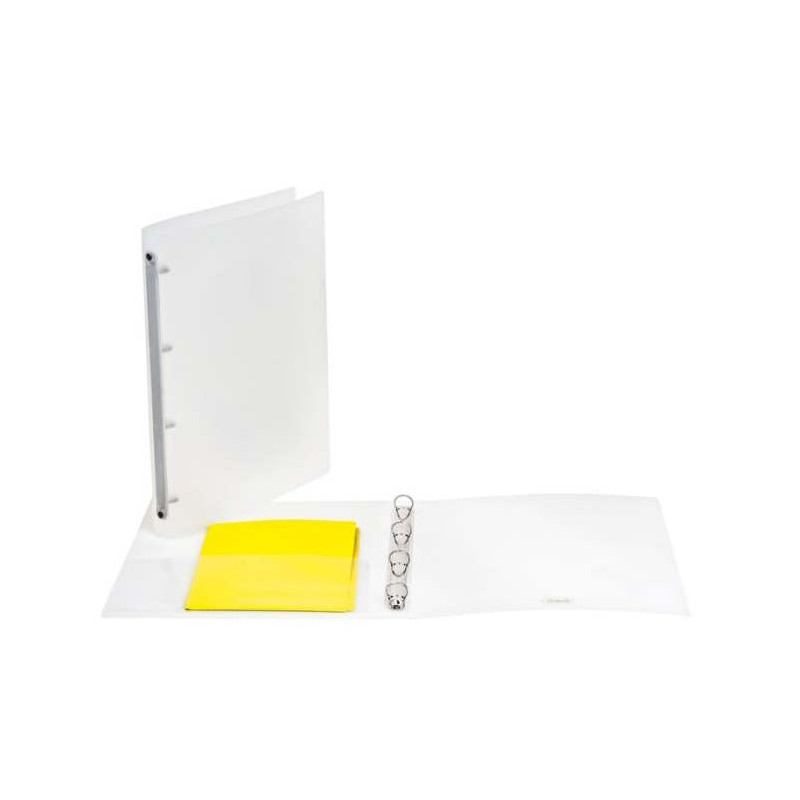 Cartelle 4 anelli diam 17 mm - Plipropilene Bianco